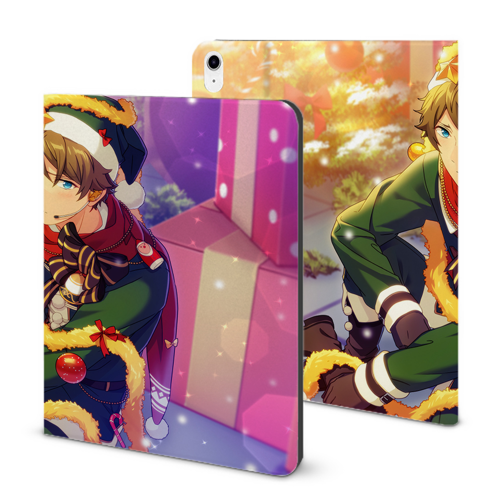 （画像用） あんさんぶるスターズ! Ensemble Stars IPad ケース ブック型 PUレザー TPU 耐衝撃 軽量 薄型 ペン収納なし 全面保護 IPad 各モデル対応
